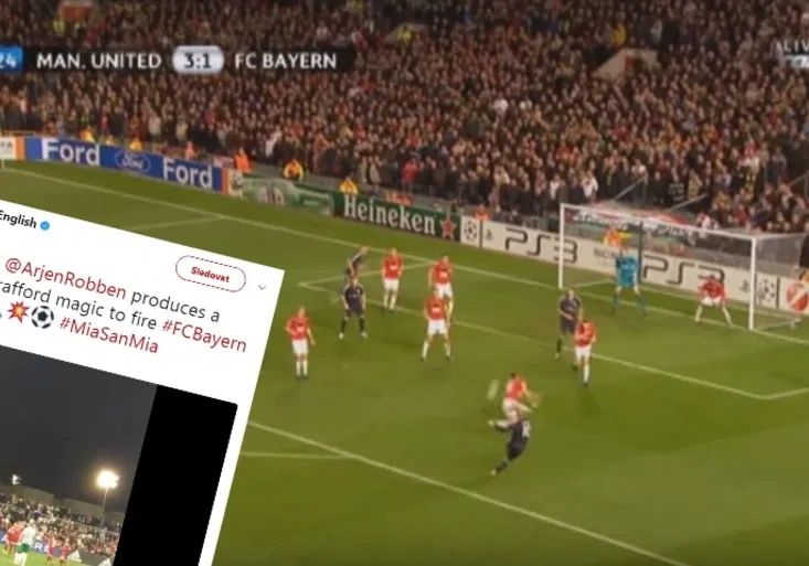 Ta sedla! Robben napodobil legendární trefu a Bayern si rýpl do Manchesteru