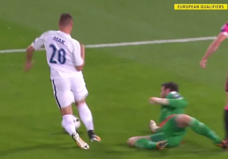 Blbost na druhou! Stupidní vyloučení Maka ve Skotsku může stát Slováky postup na MS!