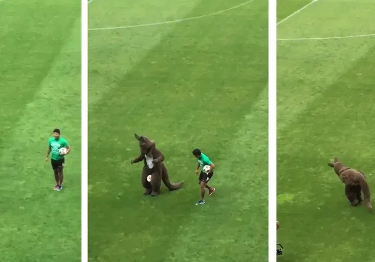 Učenlivý Klokan! Maskot v Ďolíčku luxusně pobavil diváky a vysloužil si aplaus!