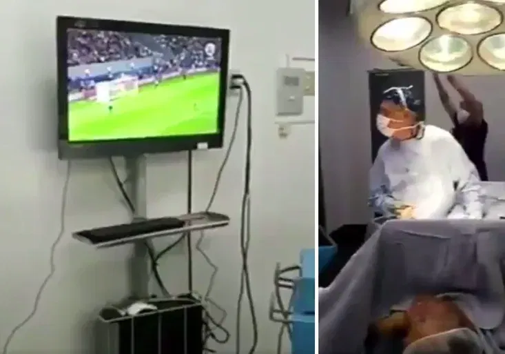 Když musíš, tak musíš! Doktoři v Chile si drama s Portugalskem nenechali ujít ani při operaci