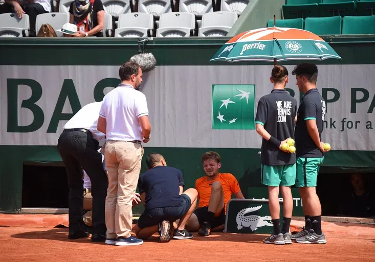 Strašlivé zranění vyřadilo Goffina z Roland Garros! Soupeř se ale zachoval jako frajer
