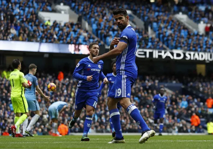 Někde je rvačka? Podívejte se, jak komicky Diego Costa spěchal do strkanice s Man City!