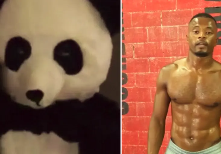 Buď jako panda! Proč se Patrice Evra převlékl do kostýmu a zarapoval?