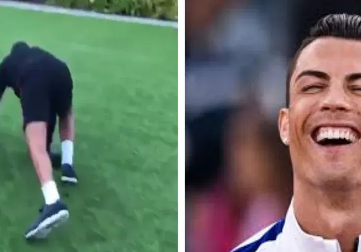 Co to sakra je?? CRISTIANO RONALDO se podivil posilovacím cvikům bývalého spoluhráče!