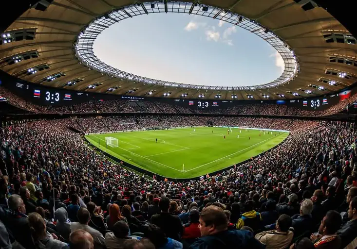 Podívejte se na nový stadion v ruském Krasnodaru. Má obří obrazovku po celém obvodu!
