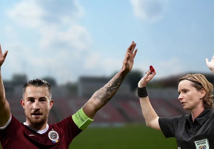 Vácha pořádně přestřelil. Jak záložník Sparty urazil chybující rozhodčí?