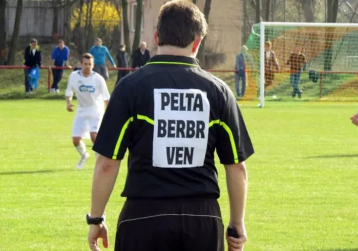 PELTA, BERBR VEN! Odvážný rozhodčí projevil svůj názor a hned dostal stopku