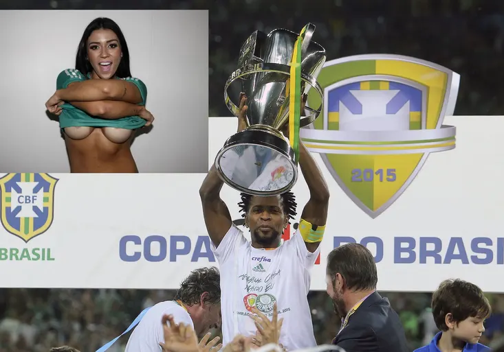 Za pohár do naha! Podívejte se na fotky brazilské kočky, která fandí Palmeiras a splnila sázku