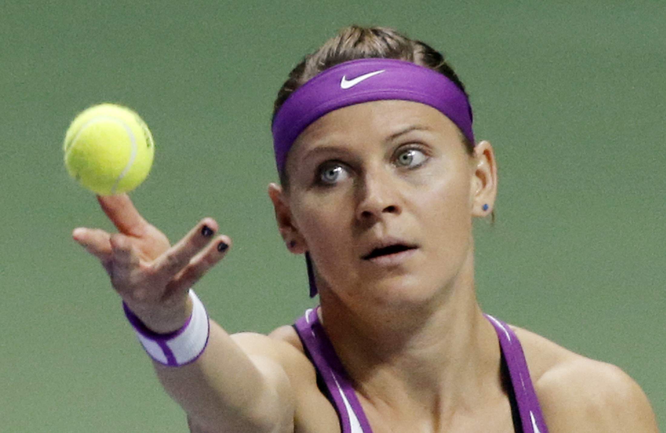 Tennis - BNP Paribas WTA Finals - Singapore Indoor Stadium, Singapore Sports Hub - 28/10/15 Czech Republic's Lucie Safarova serves during her round robin match Action Images via Reuters / Jeremy Lee Livepic