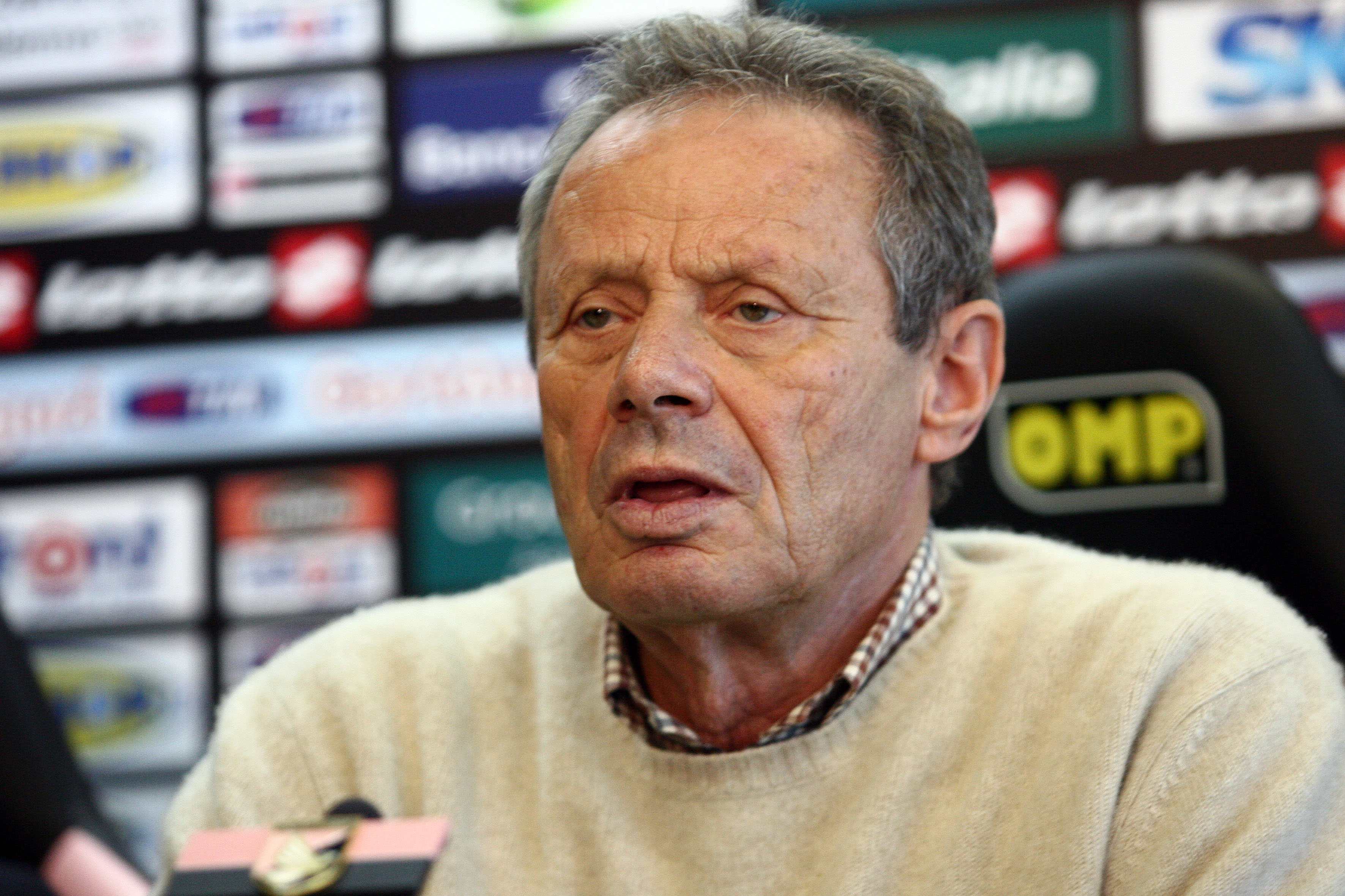 PALERMO 24/11/2009 PRESENTAZIONE DEL NUOVO ALLENATORE DEL PALERMO DELIO ROSSI NELLA FOTO:MAURIZIO ZAMPARINI FOTO BARBANERA/INFOPHOTO