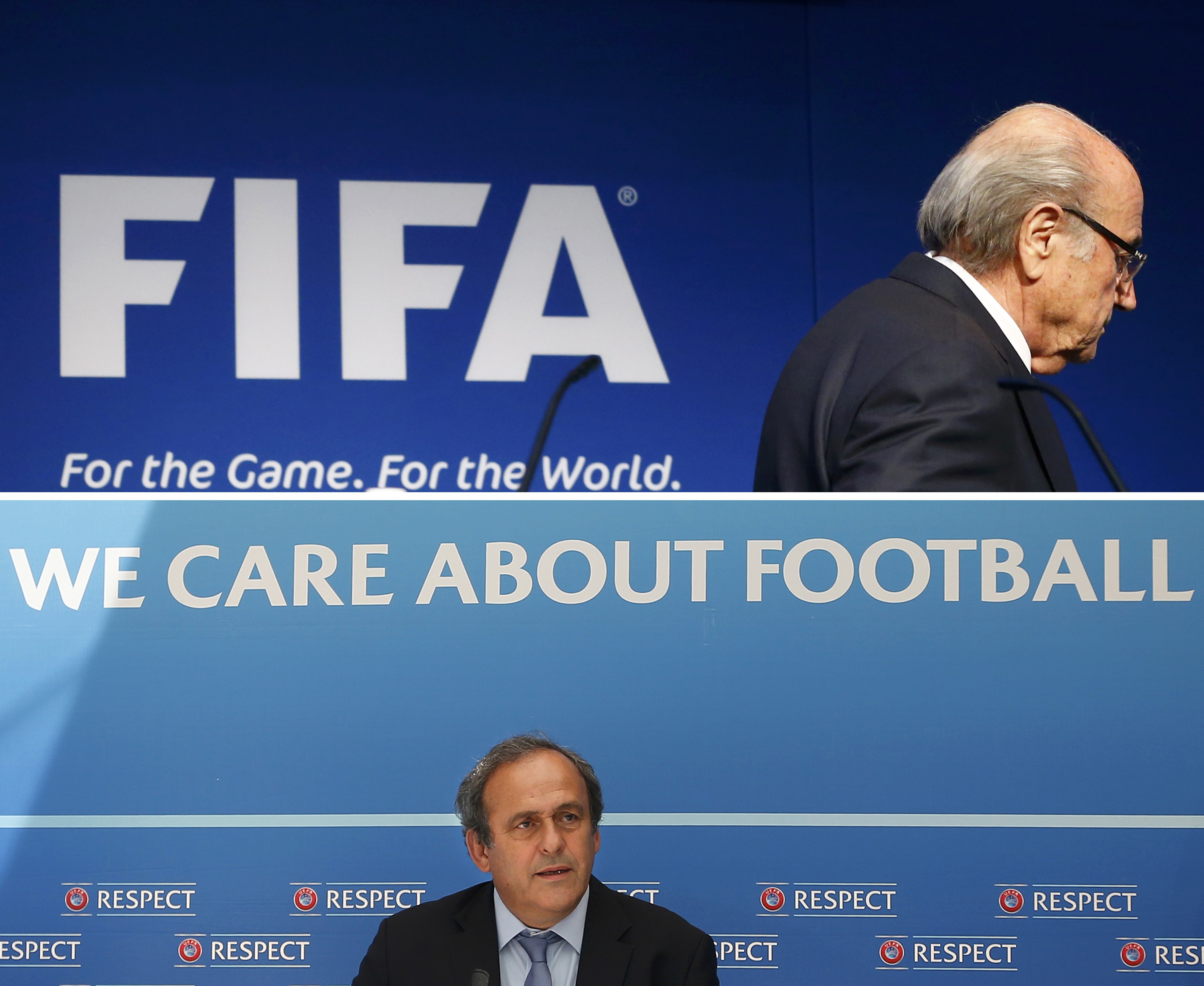 Sepp Blatter Michel Platini