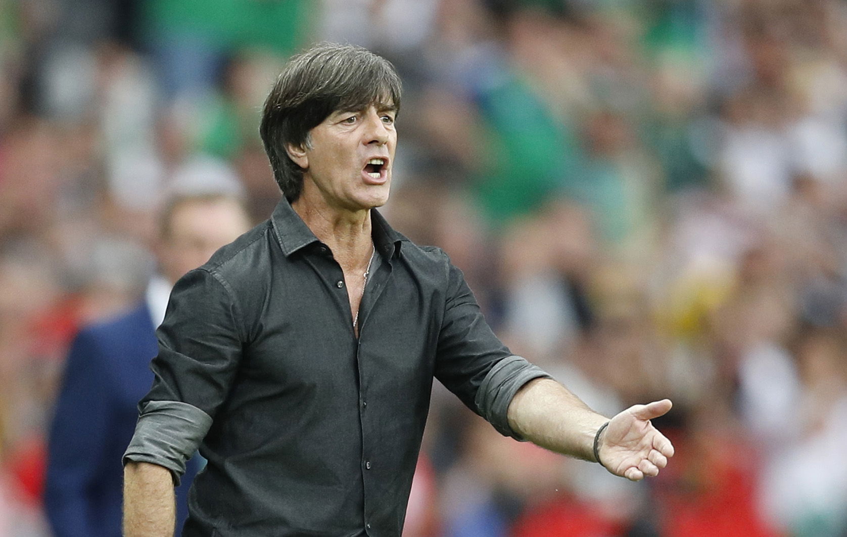Football Soccer - Northern Ireland v Germany - EURO 2016 - Group C - Parc des Princes, Paris, France - 21/6/16 Germany head coach Joachim Low  REUTERS/Darren Staples Livepic