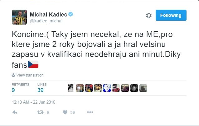michal kadlec twitter pavel vrba