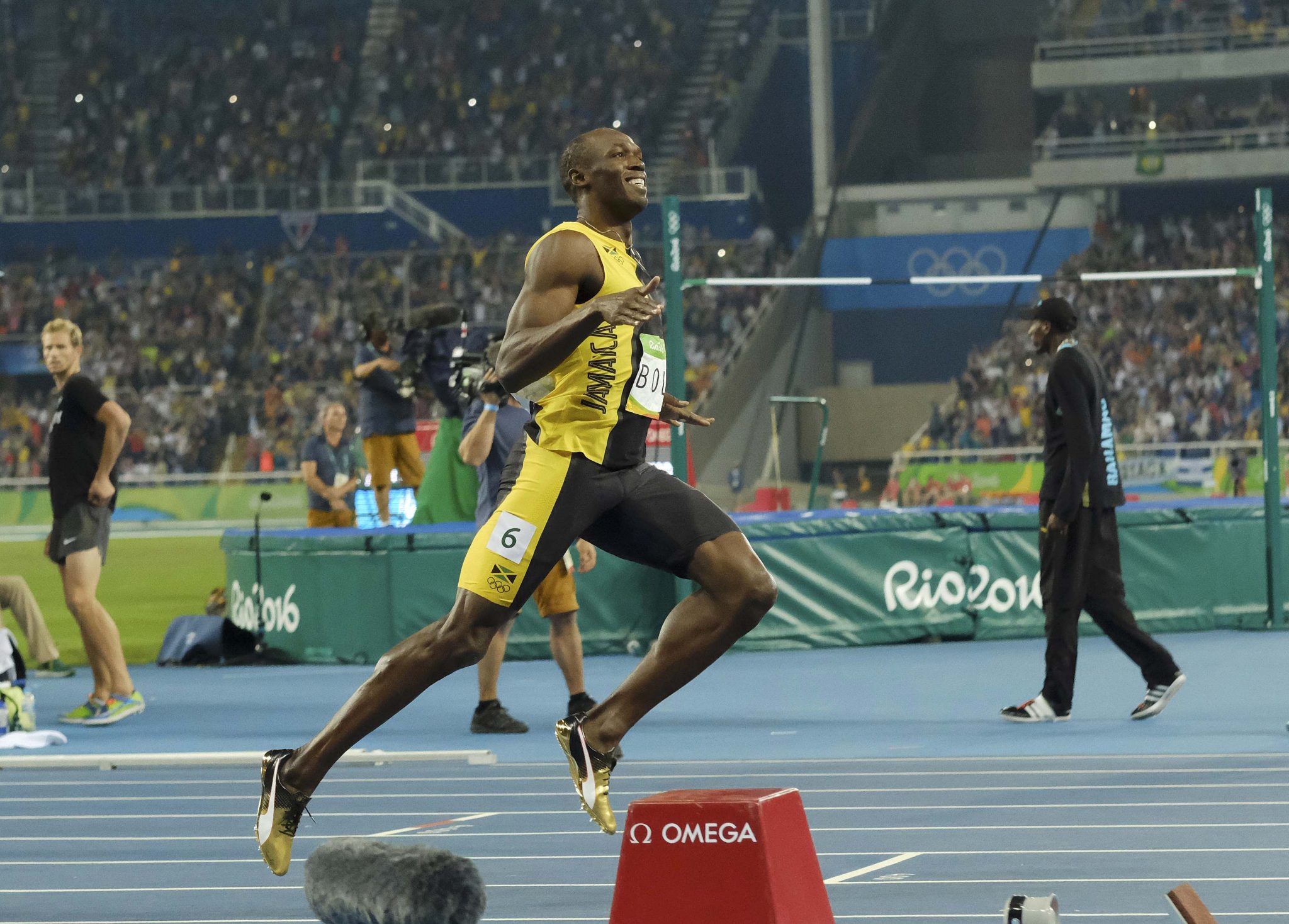 2016 Rio Olympics - Athletics - Semifinal - Men's 100m Semifinals - Olympic Stadium - Rio de Janeiro, Brazil - 14/08/2016. Usain Bolt (JAM) of Jamaica reacts. REUTERS/Rickey Rogers FOR EDITORIAL USE ONLY. NOT FOR SALE FOR MARKETING OR ADVERTISING CAMPAIGNS.